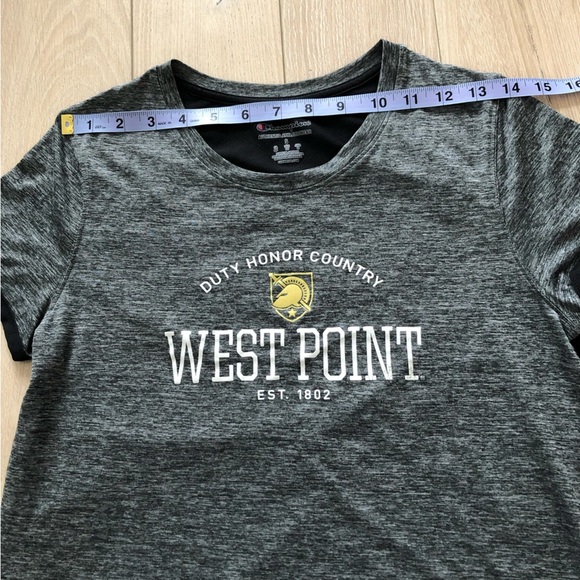 Champion US Military Academy West Point T Shirt in Grey & Black - Picture 2 of 10